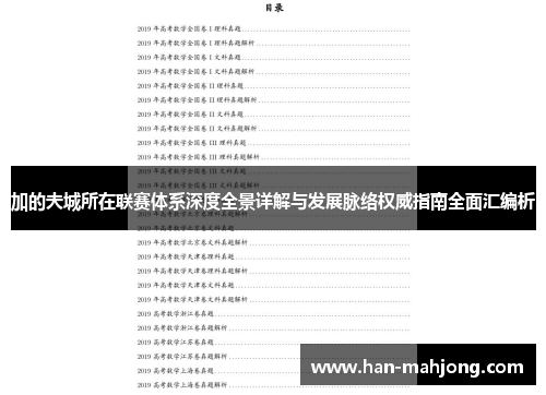加的夫城所在联赛体系深度全景详解与发展脉络权威指南全面汇编析 加的夫城所在联赛体系深度全景详解与发展脉络权威指南全面汇编析